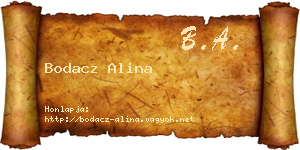 Bodacz Alina névjegykártya